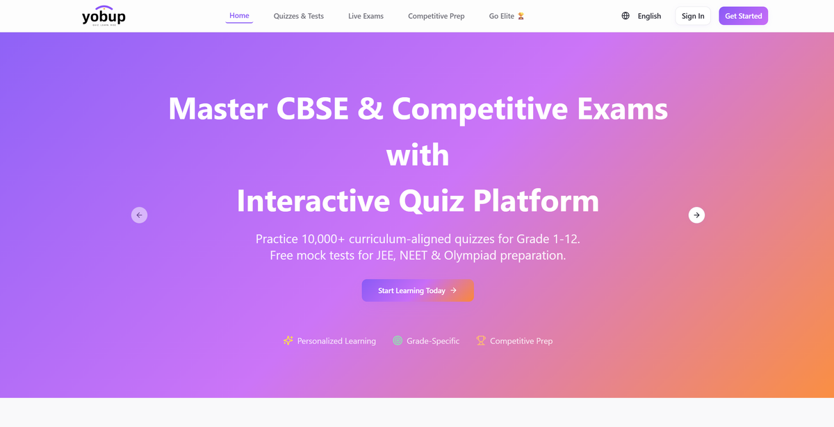 yobup Launches Comprehensive Mock Exam Series: Revolutionizing CBSE & Competitive Exam Preparation